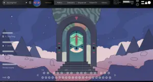 Galactron's animated interface